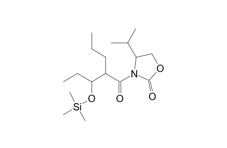 (+-)-erythro-3-(3-Hydroxy-2-propyl-1-oxopentyl)-4-(1-methylethyl)-2-oxazolidinone trimerhylsilyl ether dev.