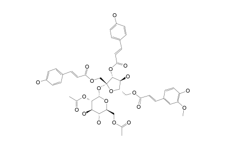 SMILASIDE_F;1,3-DI-PARA-COUMAROYL-6-FERULOYL-2',6'-DIACETYL_SUCROSE