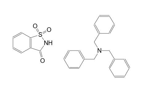 1,2-benzisothiazolin-3-one, 1,1-dioxide, compound with tribenzylamine(1:1)