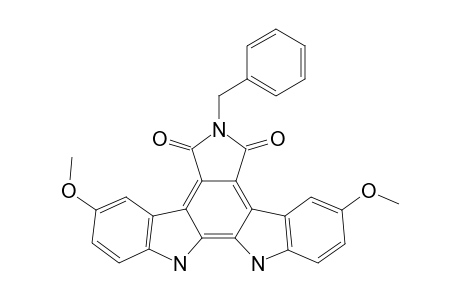 3,9-Dimethoxy-12,13-dihydro-5H-indolo[2,3-a]pyrrolo[3,4-c]carbazole-6-benzyl-5,7(6H)-dione