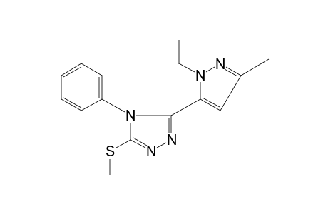 3-(1-ethyl-3-methylpyrazol-5-yl)-5-(methylthio)-4-phenyl-4H-1,2,4-triazole