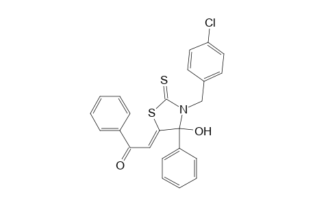 2-[3-(4-Chlorobenzyl)4-hydroxy-4-phenyl-2-thioxo-1,3-thiazolan-5-yliden]-1-phenyl-1-ethanone