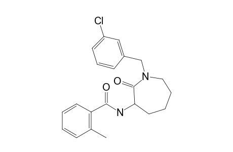 N-[1-(3-Chlorobenzyl)-2-oxoazepan-3-yl]-2-methylbenzamide