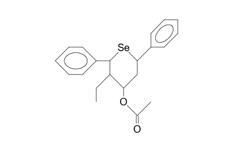 R-2,cis-6-Diphenyl-trans-3-ethyl-4-selenanol-acetate