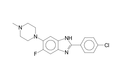 (1H)Benzimidazole, 5-fluoro-2-(4-chlorophenyl)-6-(4-methylpiperazin-1-yl)-