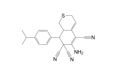 1H-2-benzothiopyran-5,7,7(3H)-tricarbonitrile, 6-amino-8,8a-dihydro-8-[4-(1-methylethyl)phenyl]-