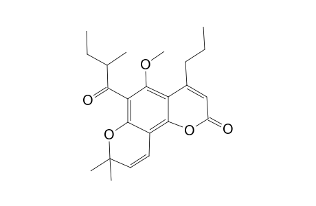 5-Methoxy-8,8-dimethyl-6-(2-methylbutanoyl)-4-propyl-2H,8H-benzo[1,2-b:3,4-b']dipyran-2-one