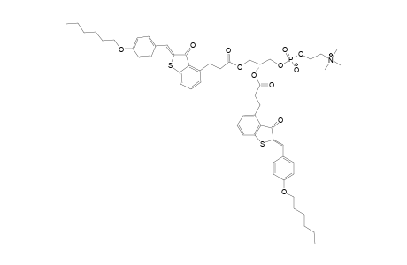 1,2-BIS-[2-(4-HEXYLOXYPHENYLMETHYLENE)-BENZO-[B]-THIOPHENE-3-(2H)-ONE-4-YLETHANOYL]-PHOSPHATIDILCHOLINE
