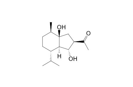 (+)-(1R,3R,4R,5R,6S,9R)-3-Acetyl-1,4-dihydroxy-6-isopropyl-9-methylbicyclo[4.3.0]nonane