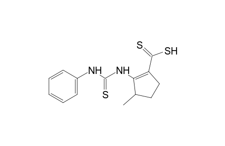 Dithio-3-methyl-2-(3-phenyl-2-thioureido)-1-cyclopenten-1-carboxylic acid