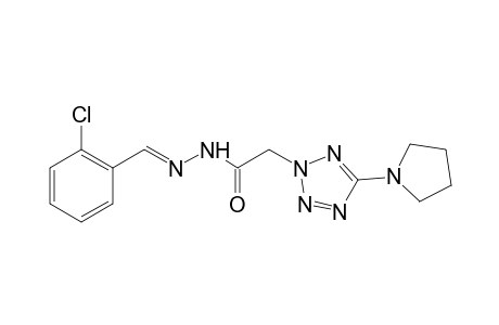 5-(1-pyrrolidinyl)-2H-tetrazole-2-acetic aicd, (o-chlorobenzylidene)hydrazide