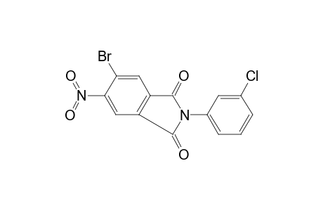 1H-isoindole-1,3(2H)-dione, 5-bromo-2-(3-chlorophenyl)-6-nitro-