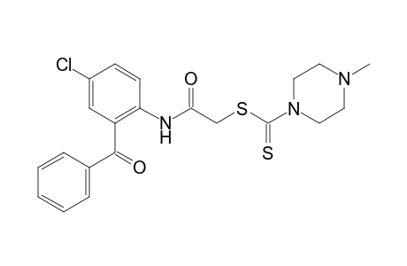 2-(2-Benzoyl-4-chloroanilino)-2-oxoethyl 4-methyl-1-piperazinecarbodithioate