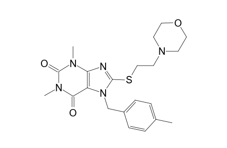 1,3-dimethyl-7-(4-methylbenzyl)-8-{[2-(4-morpholinyl)ethyl]sulfanyl}-3,7-dihydro-1H-purine-2,6-dione