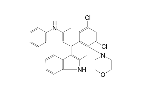 3-[[3,5-dichloro-2-(4-morpholinyl)phenyl](2-methyl-1H-indol-3-yl)methyl]-2-methyl-1H-indole