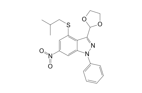 1H-indazole, 3-(1,3-dioxolan-2-yl)-4-[(2-methylpropyl)thio]-6-nitro-1-phenyl-