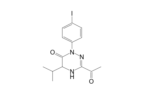3-Acetyl-1-(4-iodophenyl)-5-isopropyl-4,5-dihydro-1H-[1,2,4]triazin-6-one