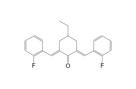 cyclohexanone, 4-ethyl-2,6-bis[(2-fluorophenyl)methylene]-, (2E,6E)-