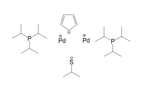 Mu-(Cyclopentadienyl)-Mu-(isopropylthiolato)-bis(triisopropylphosphan)dipalladium(I)