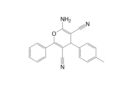 2-amino-6-phenyl-4-p-tolyl-4H-pyran-3,5-dicarbonitrile