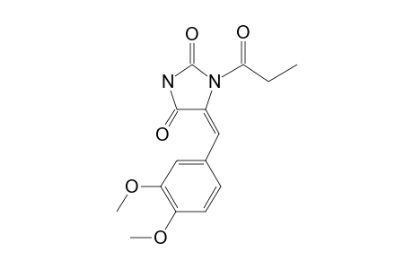 (Z)-1-Propionyl-5-[3,4-dimethoxybenzal]hydantoin