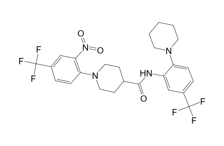 1-[2-nitro-4-(trifluoromethyl)phenyl]-N-[2-(1-piperidinyl)-5-(trifluoromethyl)phenyl]-4-piperidinecarboxamide