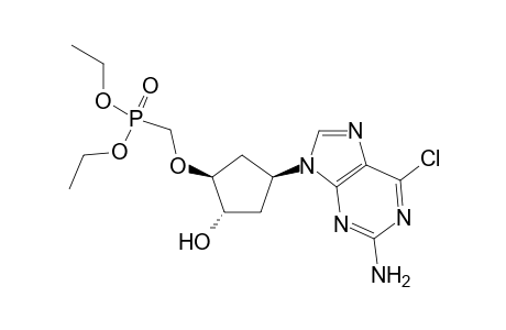 9-[(1'.beta.,3'.alpha.,4'.beta.)-4'-(Diethylphosphono)methoxy-3'-hydroxycyclopentyl]-2-amino-6-chloropurine
