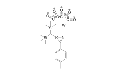 [{2-Bis(trimethylsilyl)methyl-3-(4-methylphenyl)-2H-azaphosphirene-kappaP}pentacarbonyltungsten(0)]