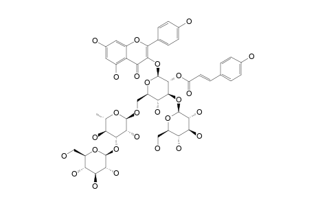 KAEMPFEROL-3-O-[2(G)-(E)-COUMAROYL-3(G)-O-BETA-D-GLUCOPYRANOSYL-3(R)-O-BETA-D-GLUCOPYRANOSYL-RUTINOSIDE]