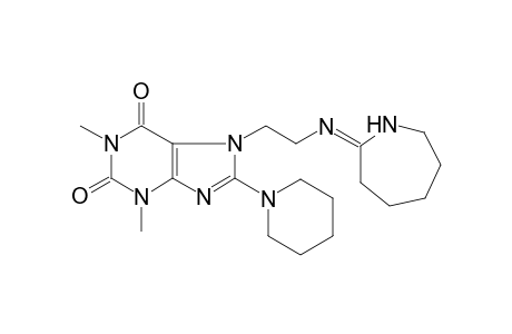 1,3-Dimethyl-8-(1-piperidinyl)-7-[2-(3,4,5,6-tetrahydro-2H-azepin-7-ylamino)ethyl]purine-2,6-dione