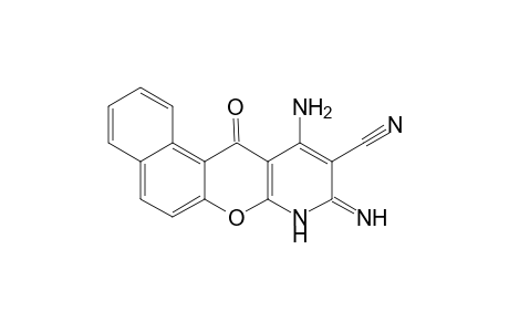 11-Amino-9-imino-12-oxo-8,9-dihydro-12H-benzo[f]-4H-chromeno[2,3-b]pyridin-10-carbonitrile