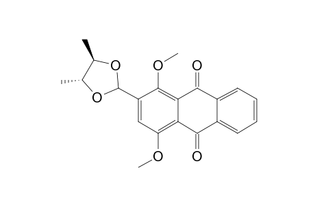 1,4-DIMETHOXY-2-[(4'R,5'R)-4',5'-DIMETHYL-1',3'-DIOXOLAN-2'-YL]-ANTHRAQUINONE