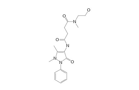 N'-(2-hydroxyethyl)-N-(3-keto-1,5-dimethyl-2-phenyl-3-pyrazolin-4-yl)-N'-methyl-succinamide