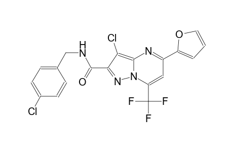 pyrazolo[1,5-a]pyrimidine-2-carboxamide, 3-chloro-N-[(4-chlorophenyl)methyl]-5-(2-furanyl)-7-(trifluoromethyl)-