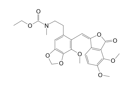 (E)-3-[2'-(.beta.-Ethoxycarbonyl)-N-methylaminoethyl)-6'-methoxy-4',5'-methylenedioxy-benzylidenyl]-6,7-dimethoxy-1(3H)-isobenzofuranone