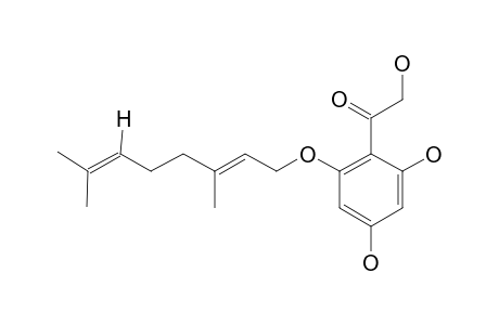 2-(1'-GERANOYLOXY)-4,6,BETA-TRIHYDROXYACETOPHENONE