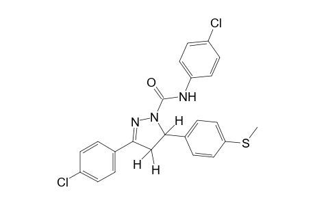 4'-chloro-3-(p-chlorophenyl)-5-[p-(methylthio)phenyl]-2-pyrazoline-1-carboxanilide