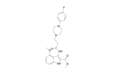 1H-Indole-2-carboxylic acid, 3-[[3-[4-(4-fluorophenyl)-1-piperazinyl]-1-oxopropyl]amino]-4-methoxy-, methyl ester