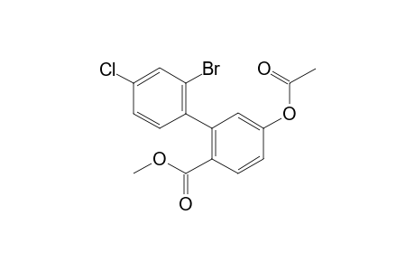 Methyl 5-(Acetyloxy)-2'-bromo-4'-chlorobiphenyl-2-carboxylate