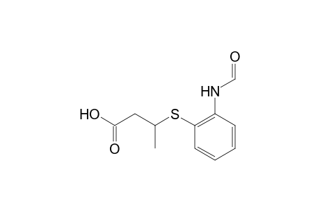 Butanoic acid, 3-[(2-formyl)aminophenyl)sulfanyl]