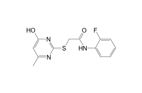 N-(2-Fluoro-phenyl)-2-(4-hydroxy-6-methyl-pyrimidin-2-ylsulfanyl)-acetamide
