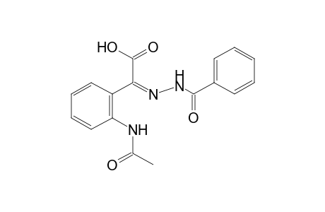 (o-acetamidophenyl)glyoxylic acid, 2-(benzoylhydrazone)