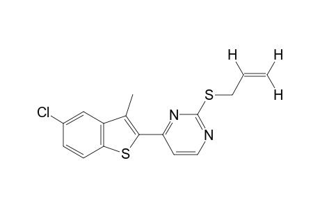 2-(allylthio)-4-(5-chloro-3-methylbenzo[b]thien-2-yl)pyrimidine