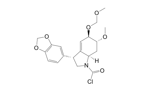 (3R,5R,6R,7aR)-3-(benzo[d][1,3]dioxol-5-yl)-6-methoxy-5-(methoxymethoxy)-2,3,5,6,7,7a-hexahydro-1H-indole-1-carbonyl chloride