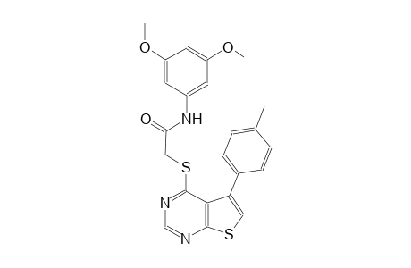 N-(3,5-dimethoxyphenyl)-2-{[5-(4-methylphenyl)thieno[2,3-d]pyrimidin-4-yl]sulfanyl}acetamide