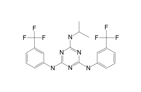 2-N-propan-2-yl-4-N,6-N-bis[3-(trifluoromethyl)phenyl]-1,3,5-triazine-2,4,6-triamine