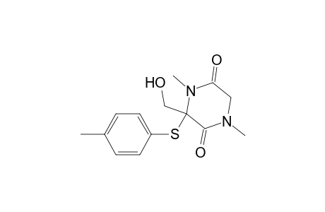 2,5-Piperazinedione, 3-(hydroxymethyl)-1,4-dimethyl-3-[(4-methylphenyl)thio]-, (.+-.)-