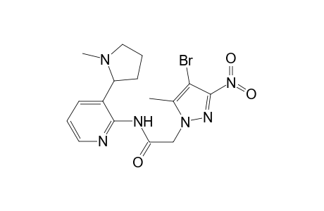 1H-pyrazole-1-acetamide, 4-bromo-5-methyl-N-[3-(1-methyl-2-pyrrolidinyl)-2-pyridinyl]-3-nitro-