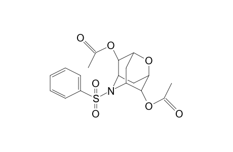 2-Oxa-6-azatricyclo[3.3.1.1(3,7)]decane-4,8-diol, 6-(phenylsulfonyl)-, diacetate (ester), (1.alpha.,3.beta.,4.beta.,5.alpha.,7.beta.,8.alpha.)-