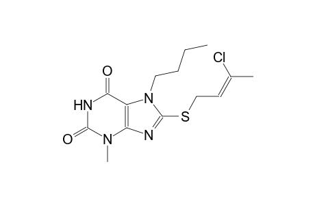 1H-purine-2,6-dione, 7-butyl-8-[[(2Z)-3-chloro-2-butenyl]thio]-3,7-dihydro-3-methyl-